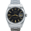 1960 Rolex Oyster Perpetual Date Model 1500 with black Dial in Stainless Steel on Oyster Bracelet