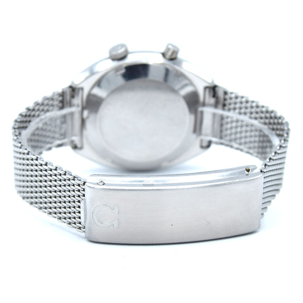 1967 Omega Chronostop Genéve Model 145.010 'Drivers' with Grey Sloped Dial in Stainless Steel on mesh bracelet