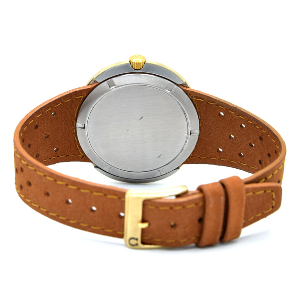 1969 Omega Geneve Dynamic Automatic Date with Gorgeous Two Tone Dial Model 166.039 in Gold Capped Case