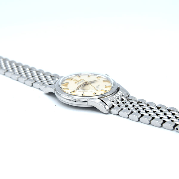 1959 Omega Constellation with original onyx inserted batons Model 14381 on Beads of Rice Bracelet