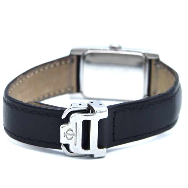 1990s Ladies Baume & Mercier Hampton MV045139 Quartz Wristwatch with White Dial on Deployment