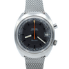 1969 Omega Chronostop Genéve Date Model 146.009 with Grey Sloped Dial in Stainless Steel on mesh bracelet