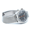 1969 Omega Chronostop Genéve Date Model 146.009 with Grey Sloped Dial in Stainless Steel on mesh bracelet