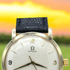 1959 Omega Dress Watch in Solid 9ct Gold English Case Model 14142 all original + Box