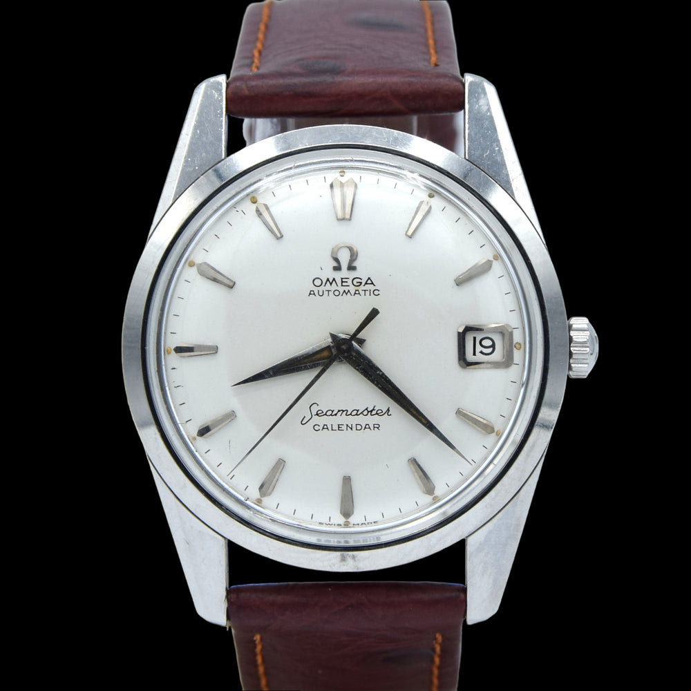 (RESERVED) 1959 Omega Seamaster Automatic Date Wristwatch Model 14701 in stainless steel Caliber 562