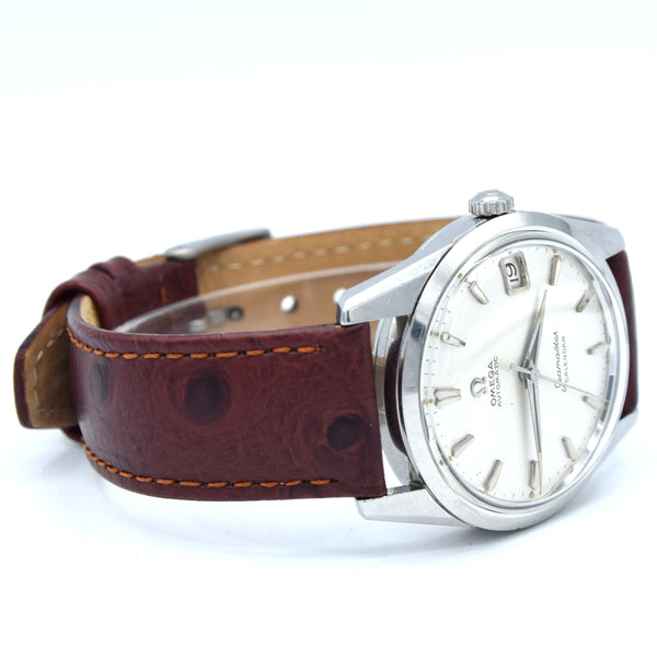 (RESERVED) 1959 Omega Seamaster Automatic Date Wristwatch Model 14701 in stainless steel Caliber 562