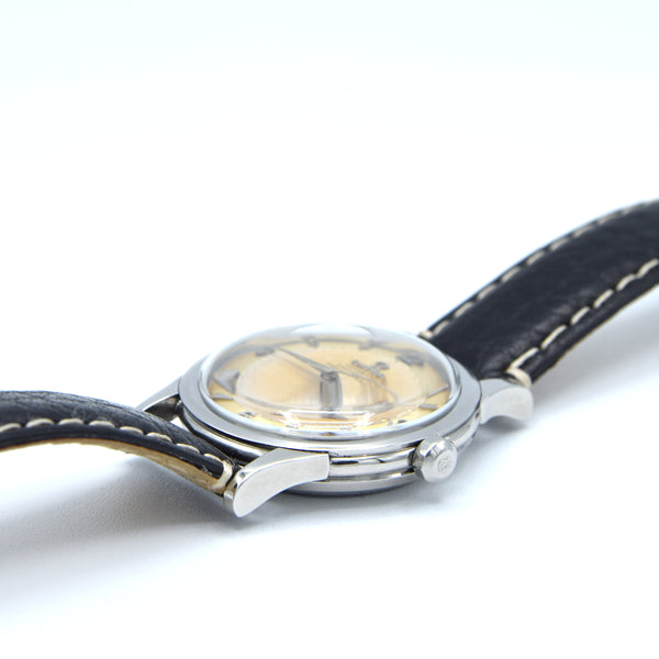 1958 Omega Constellation Chronometer Early Model 2852 with Crosshair Patina Dial in stainless steel