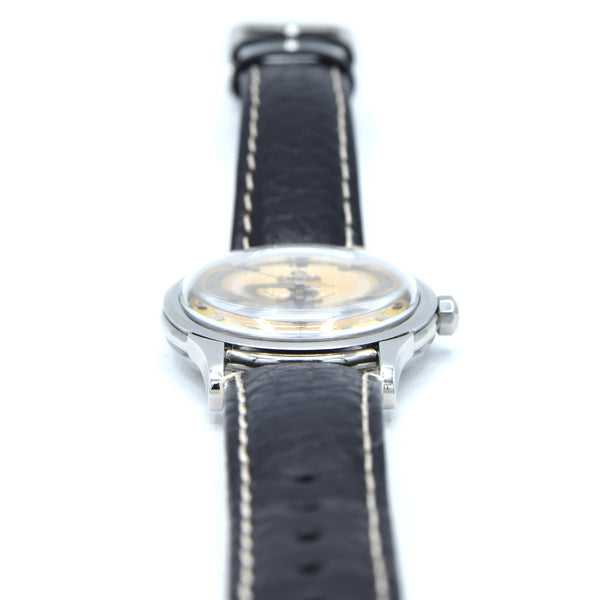 1958 Omega Constellation Chronometer Early Model 2852 with Crosshair Patina Dial in stainless steel