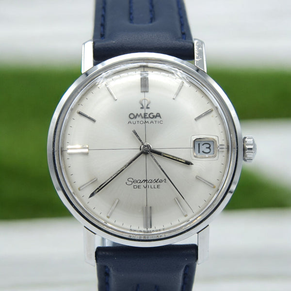 1967 Omega Automatic Seamaster De Ville Date Model 166.020 Wristwatch with cross-hair original dial