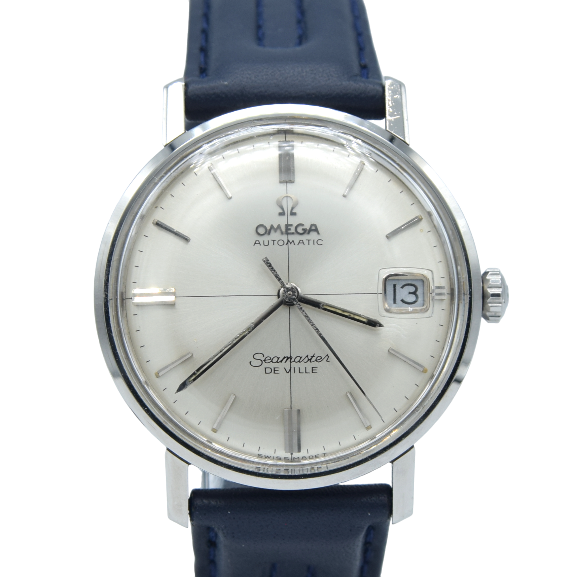 1967 Omega Automatic Seamaster De Ville Date Model 166.020 Wristwatch with cross-hair original dial