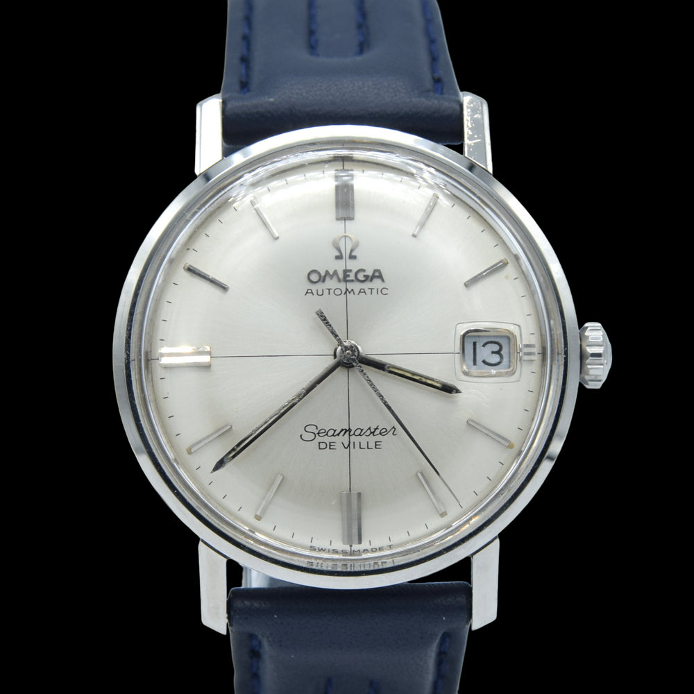1967 Omega Automatic Seamaster De Ville Date Model 166.020 Wristwatch with cross-hair original dial