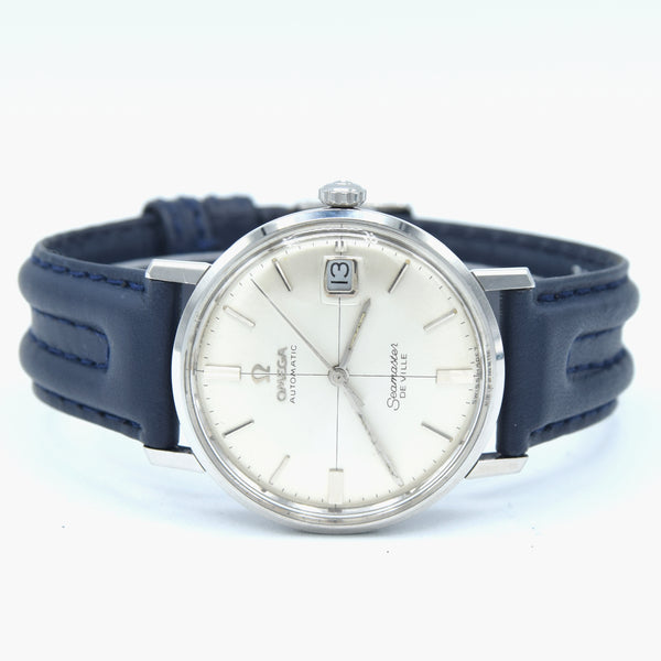 1967 Omega Automatic Seamaster De Ville Date Model 166.020 Wristwatch with cross-hair original dial