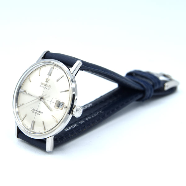 1967 Omega Automatic Seamaster De Ville Date Model 166.020 Wristwatch with cross-hair original dial