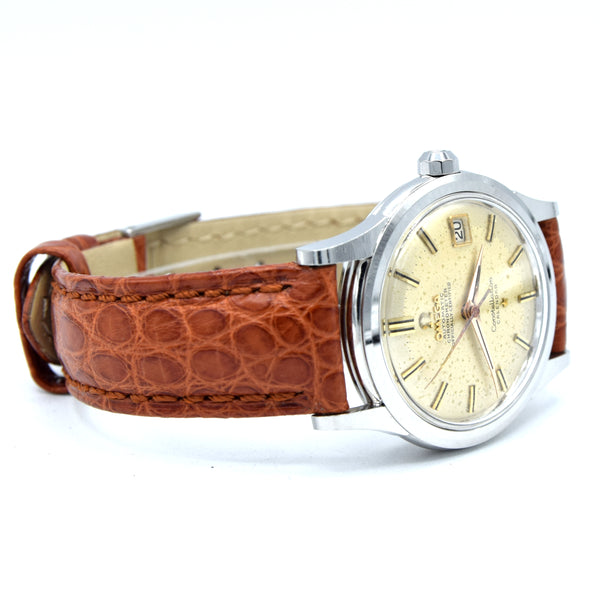 1956/57 Omega Constellation Chronometer Early Model 2943 with two tone Patina Dial in stainless steel