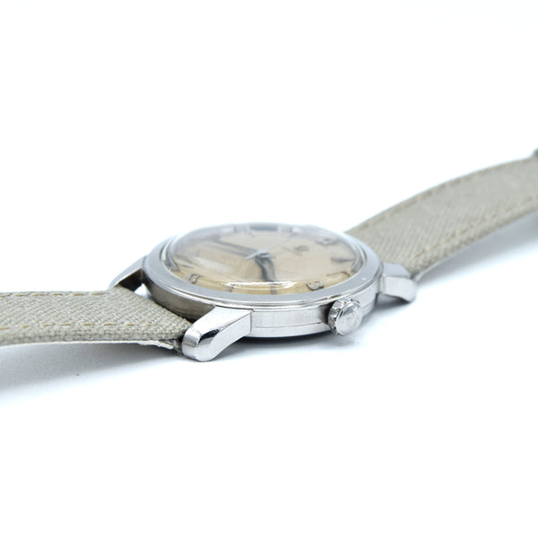 1956 Omega Seamaster Manual Wind 2154 with Mixed Arabic Figures in Stainless Steel Denisteel England