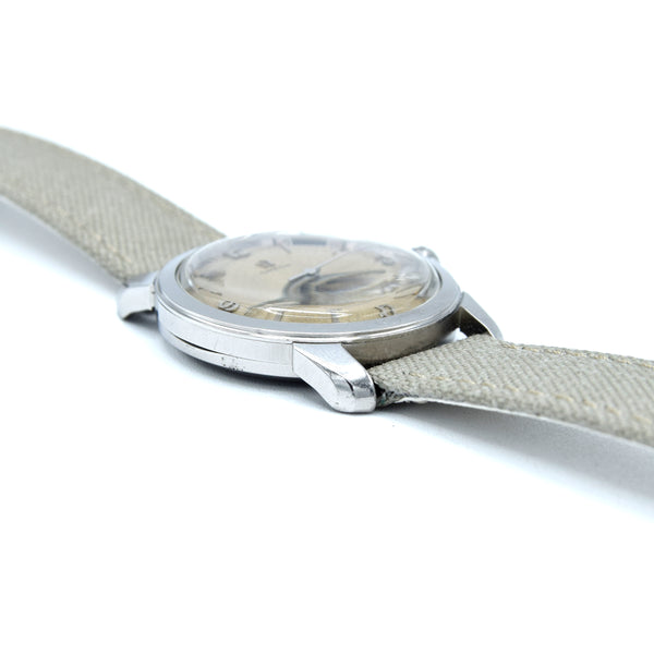 1956 Omega Seamaster Manual Wind 2154 with Mixed Arabic Figures in Stainless Steel Denisteel England
