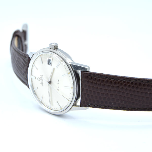 1968 Omega Seamaster Genève Automatic Date Model 166.002 with Mint Condition Satin Silver Dial in Stainless Steel Case