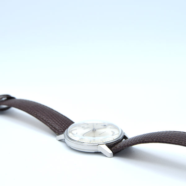 1968 Omega Seamaster Genève Automatic Date Model 166.002 with Mint Condition Satin Silver Dial in Stainless Steel Case