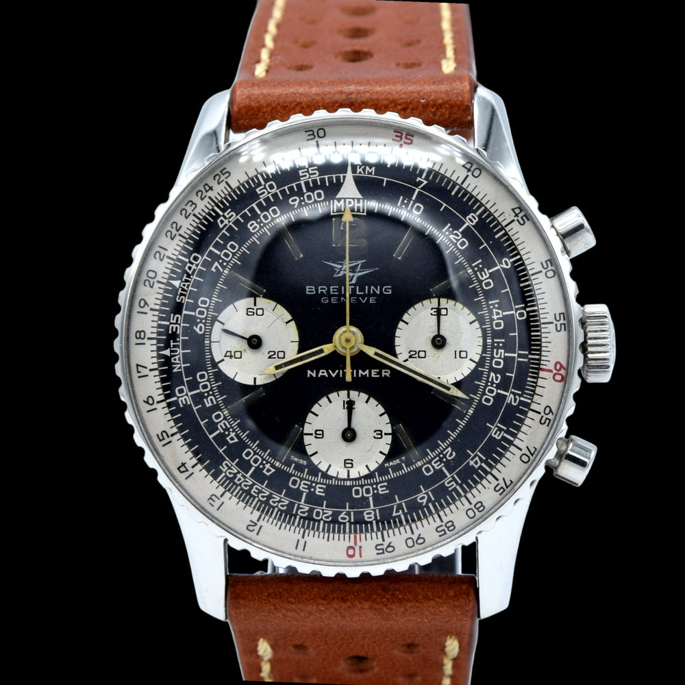 1965 Breitling Navitimer Original Pilots Chronograph in Stainless Steel Model 806 with Venus 178 Caliber