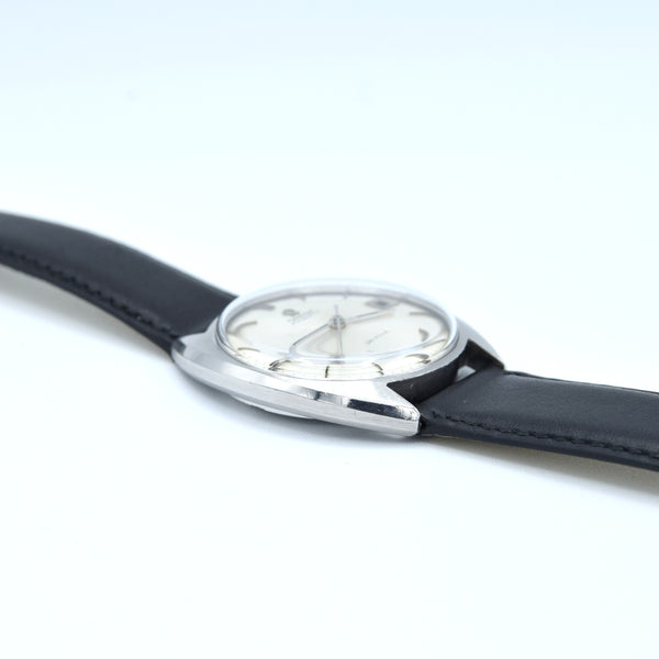 1968 Elegant Omega De Ville Automatic Date Model 166.029 in Stainless Steel with Box & Papers