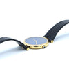 1990s Cartier Ronde with Lapis-Type Dial and Vendôme Lugs in 925 Sterling Silver Gilt Vermeil Case with Box