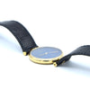 1990s Cartier Ronde with Lapis-Type Dial and Vendôme Lugs in 925 Sterling Silver Gilt Vermeil Case with Box