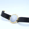 1990s Cartier Ronde with Lapis-Type Dial and Vendôme Lugs in 925 Sterling Silver Gilt Vermeil Case with Box