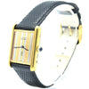 1970s Cartier Tank Mechanical Manual Wind with Tri Colour "Trinity" Dial in Sterling Silver 925 Vermeil Gilt