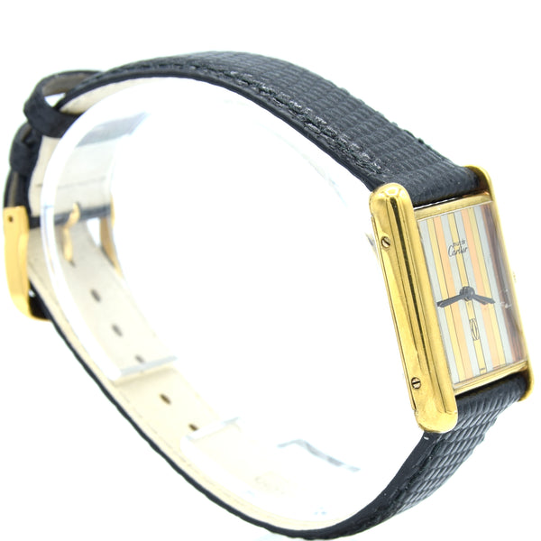 1970s Cartier Tank Mechanical Manual Wind with Tri Colour