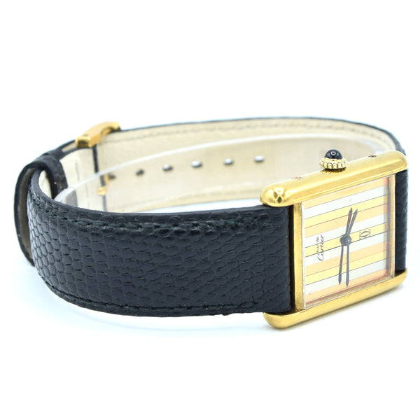 1970s Cartier Tank Mechanical Manual Wind with Tri Colour