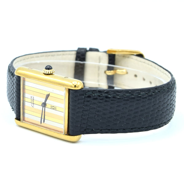 1970s Cartier Tank Mechanical Manual Wind with Tri Colour