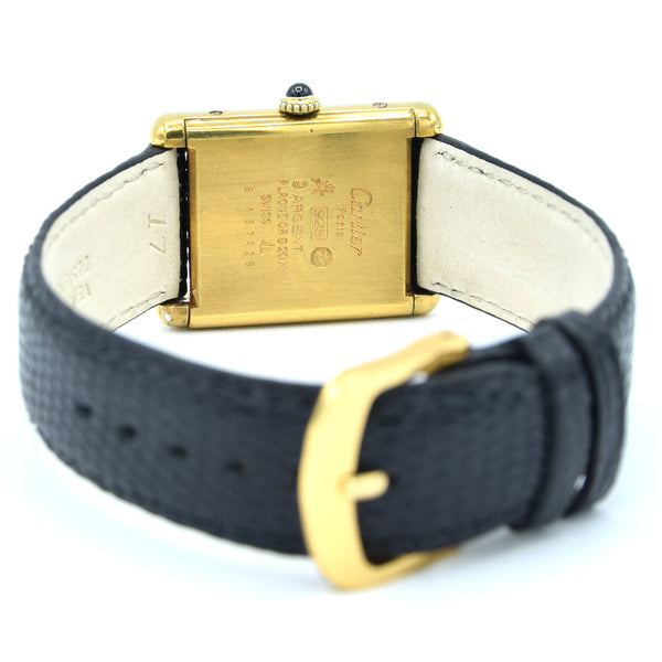1970s Cartier Tank Mechanical Manual Wind with Tri Colour