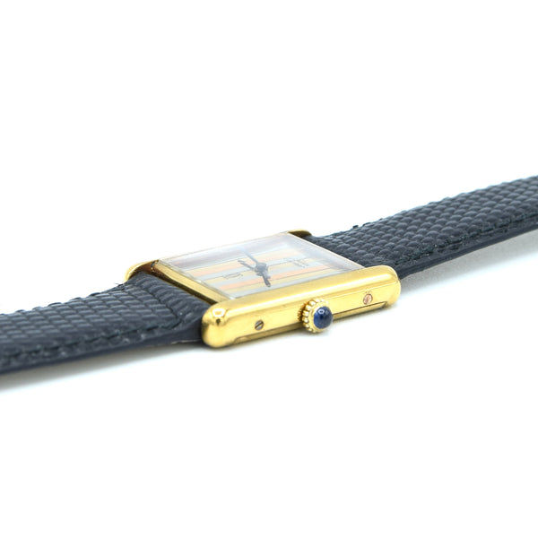 1970s Cartier Tank Mechanical Manual Wind with Tri Colour