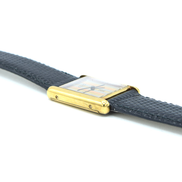 1970s Cartier Tank Mechanical Manual Wind with Tri Colour