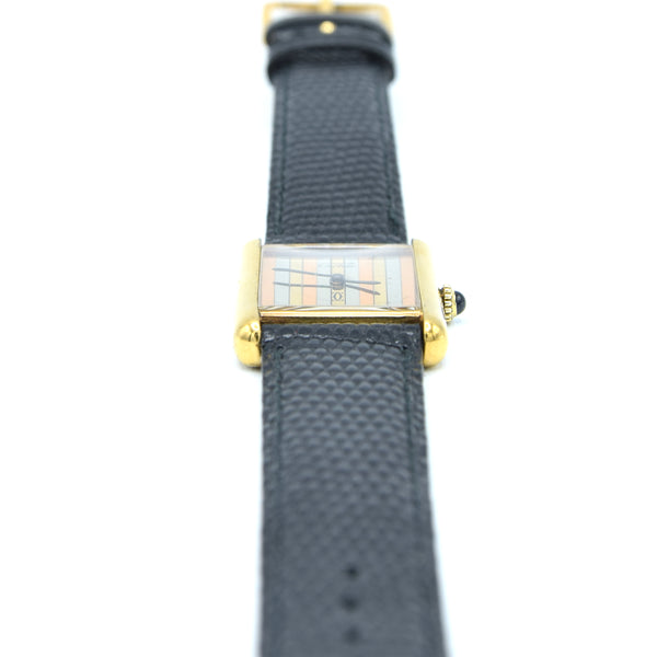1970s Cartier Tank Mechanical Manual Wind with Tri Colour