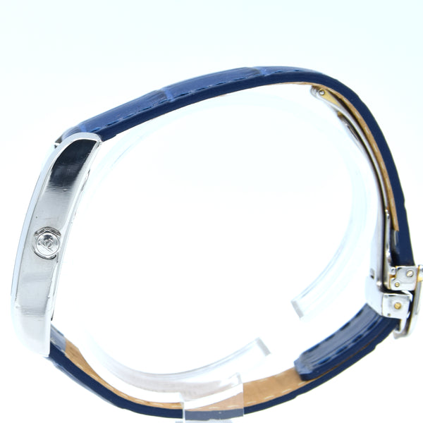 1990s Baume & Mercier Hampton MV045120 Automatic Date Wristwatch with White Dial on Deployment