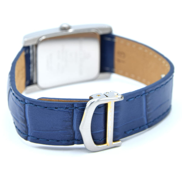 1990s Baume & Mercier Hampton MV045120 Automatic Date Wristwatch with White Dial on Deployment