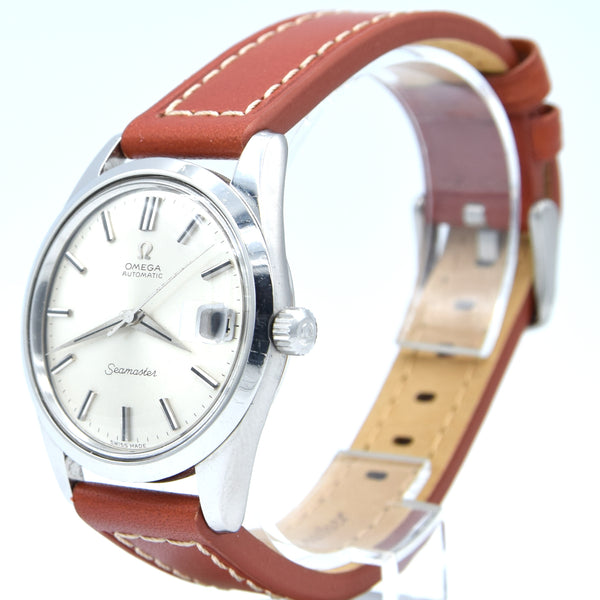 (RESERVED) 1964 Omega Seamaster Automatic Date Model 166.010 with Satin Silver Dial in Stainless Steel