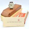 1952 Omega Manual Wind Dress Watch Model 13322 in 9ct Gold with Mixed Arrow and Arabic Numerals Sub Seconds with Box, Books and Original Gold Buckle