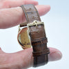 1952 Omega Manual Wind Dress Watch Model 13322 in 9ct Gold with Mixed Arrow and Arabic Numerals Sub Seconds with Box, Books and Original Gold Buckle