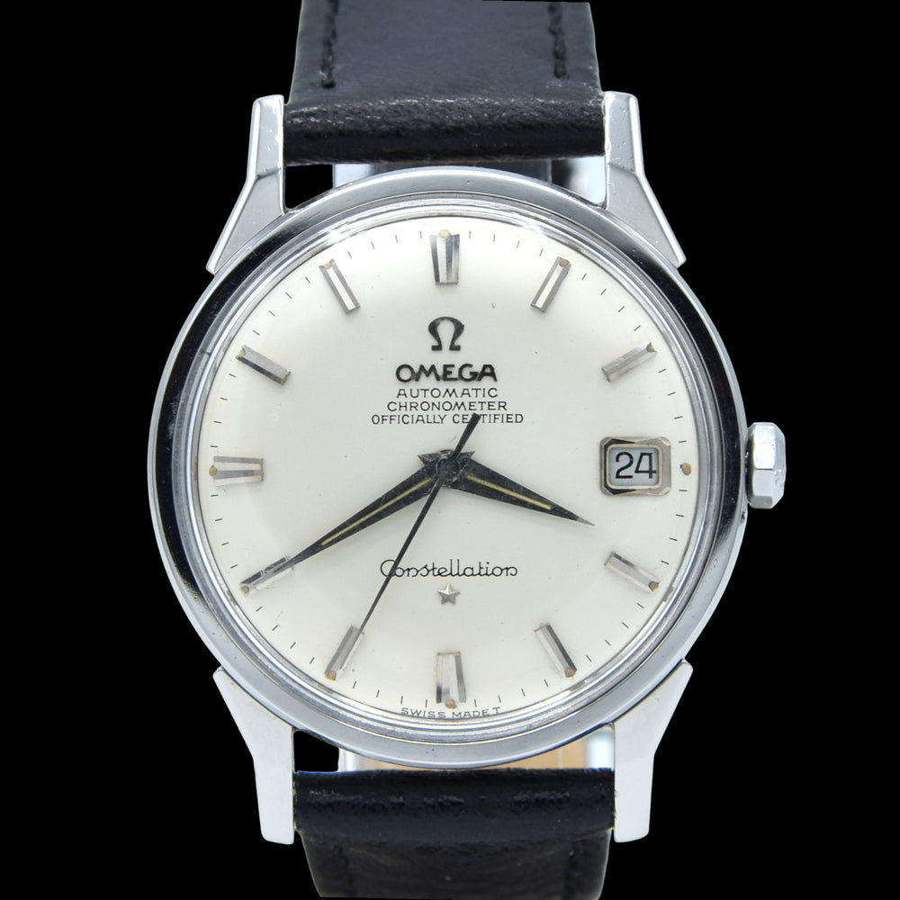 1966 Omega Sharp Constellation Date Automatic Chronometer with Dog Leg Lugs Model 168.005 in Stainless Steel