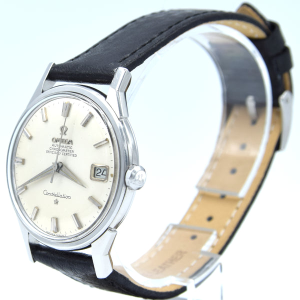 1966 Omega Sharp Constellation Date Automatic Chronometer with Dog Leg Lugs Model 168.005 in Stainless Steel