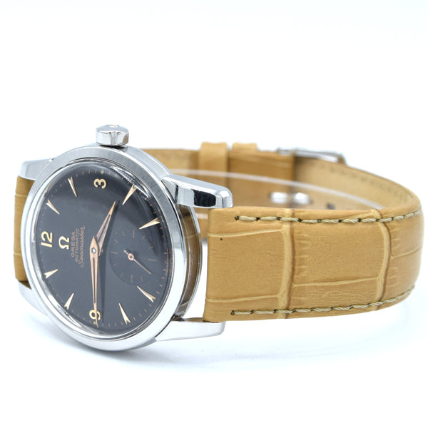 1956 Omega Seamaster Automatic Wristwatch Model 2846/2848 with Original Gilt Black Dial