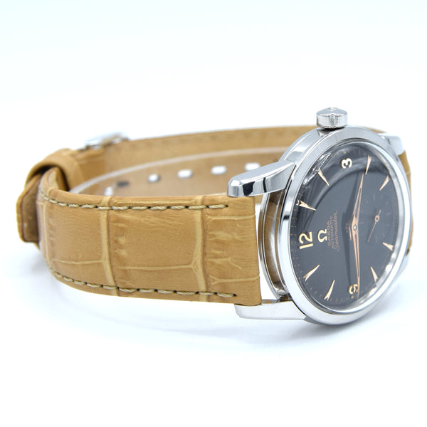 1956 Omega Seamaster Automatic Wristwatch Model 2846/2848 with Original Gilt Black Dial