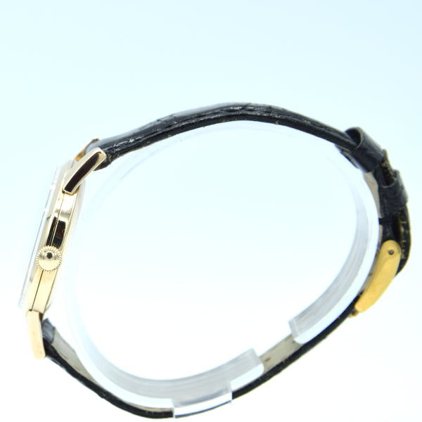 1959 Rolex Precision Dress Wristwatch in Solid 9ct Gold with Patina Dial in 32mm Unisex Model 14075
