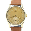 1949 Omega Classic Manual Wind Dress Watch with Arabic Numerals Model 13322 in Solid 9ct Gold Case