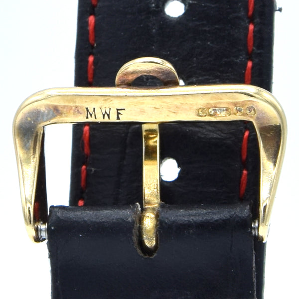 1952 Omega Dress Watch Model 13322 in 9ct Gold with Mother of Pearl Patina Effect Dial with Sub Seconds and Original 9ct Gold Buckle