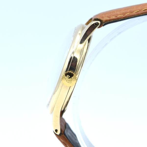 1949 Omega Classic Manual Wind Dress Watch with Arabic Numerals Model 13322 in Solid 9ct Gold Case