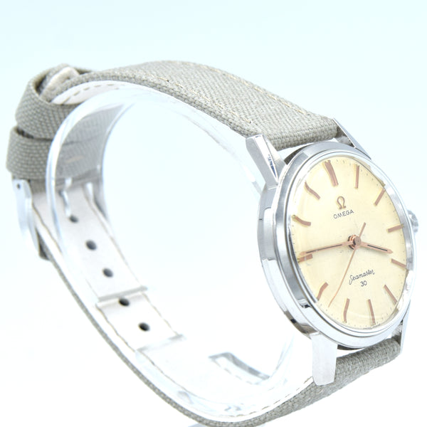 (Reserved)1963 Stunning Omega Seamaster 30 Model 135.003 Manual Wind with Rare Original Linen Dial - all original