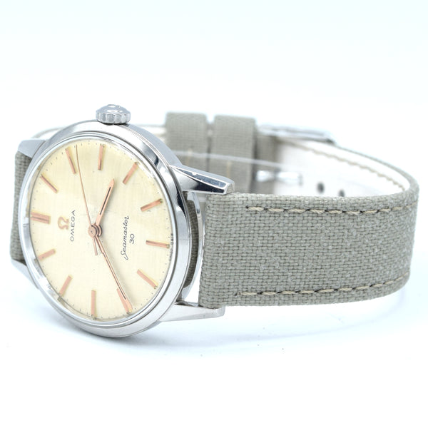 (Reserved)1963 Stunning Omega Seamaster 30 Model 135.003 Manual Wind with Rare Original Linen Dial - all original